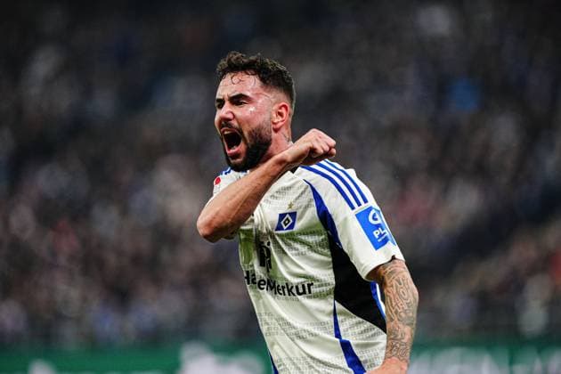 Marco Richter (Hamburger SV, 20) wuetend GER, Hamburger SV vs. SV Darmstadt 98, Fussball, 2. Bundesliga, Spieltag 15, Saison 2024 2025, 08.12.2024 DFL REGULATIONS PROHIBIT ANY USE OF PHOTOGRAPHS AS IMAGE SEQUENCES AND OR QUASI-VIDEO GER, Hamburger SV vs. SV Darmstadt 98, Fussball, 2. Bundesliga, Spieltag 15, Saison 2024 2025, 08.12.2024 Hamburg