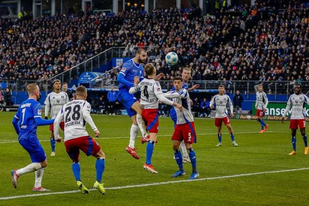 1:1 Schonlau Sebastian Dennis Hadzikadunic ( HSV ) Torschütze 20 Aleksandar Vukotic ( Darmstadt ) Deutschland , Hamburg , Volksparkstadion , Fussball , 2 . Bundesliga , Hamburger SV - SV Darmstadt 98