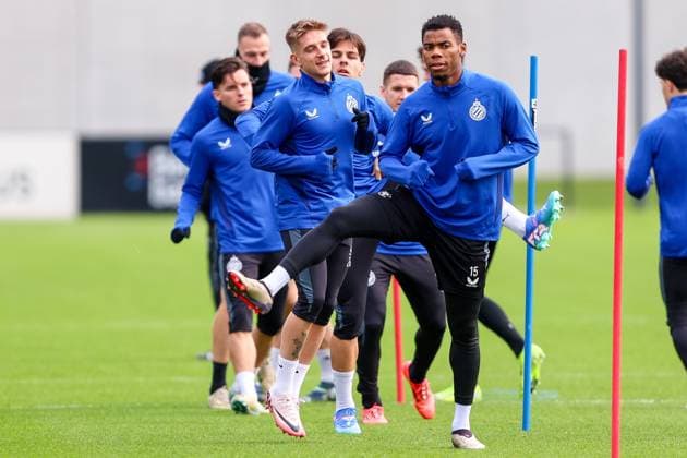 Club Brugge v Sporting CP - UEFA Champions League Media Activities 09 12 2024 WESTKAPELLE, BELGIUM - DECEMBER 09 : Onyedika Raphael midfielder of Club Brugge pictured during a training session ahead of the UEFA Champions League 2024 25 League Phase MD6 match between Club Brugge and Sporting CP on December 9, 2024 in Westkapelle, Belgium, 09 12 2024  Copyright: xTomasxSiskx