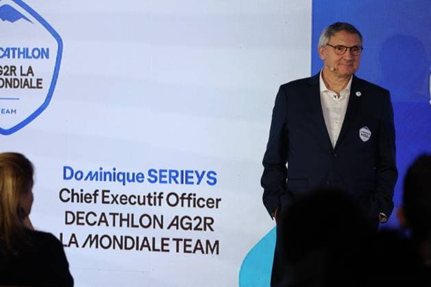 CYCLISME : PrÃ sentation Ã quipe Decathlon AG2R La Mondiale Team saison 2025 - 09 12 2024 Dominique SERIEYS (DG Decathlon AG2R La Mondiale Team) lors de la prÃ sentation de l Ã quipe Decathlon AG2R La Mondiale Team, le 9 dÃ cembre 2024  Copyright: xLaurentxSANSONx xPsnewZx