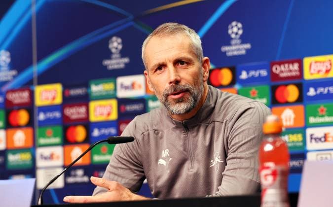RB Leipzig - Pressekonferenz Champions League Leipzig, 09.12.2024, Red Bull Arena, Fussball, UEFA Champions League, Matchday-1, RB LEIPZIG vs. ASTON VILLA FC am 10 12 2024 , Pressekonferenz RB Leipzig am Vortag der Partie , Im Bild: Trainer Marco Rose (RB Leipzig) ,