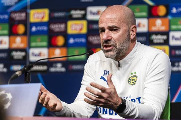 GUINGAMP, 09-12-2024. Stade de Roudourou. press conference, PK, Pressekonferenz Peter Bosz, prior to the match of thuesday. Press conference Peter Bosz  x26965915x Copyright:
