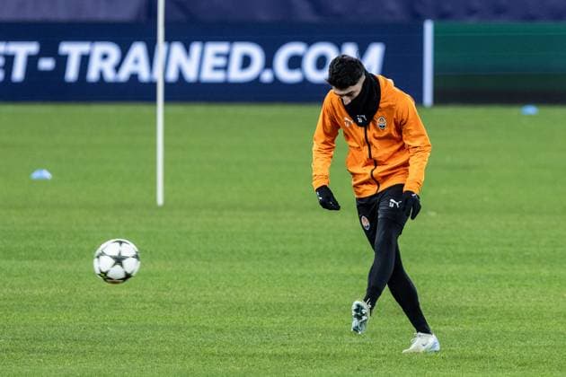 Pressekonferenz, FC Shakhtar Donetsk, 09.12.2024 Irakli Azarov (FC Shakhtar Donetsk, 16) Training, FC Shakhtar Donetsk, 09.12.2024 UEFA Champions League: FC Shakhtar Donetsk - FC Bayern München; Arena AufSchalke, Gelsenkirchen; Copyright: xBEAUTIFULxSPORTS Buriakovx