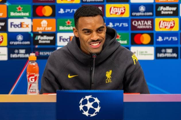 Football - UEFA Champions League - League Phase - Girona FC v Liverpool FC - MD-1 GIRONA, SPAIN - Monday, December 9, 2024: Liverpool s Ryan Gravenberch during a press conference, PK, Pressekonferenz at Estadi Montilivi ahead of the UEFA Champions League Matchday 6 game between Girona FC and Liverpool FC. (Photo by David Rawcliffe Propaganda) GIRONA Estadi Montilivi CATALONIA SPAIN  Copyright: xDavidxRawcliffex P2024-12-09-Girona_Liverpool_MD-1-9