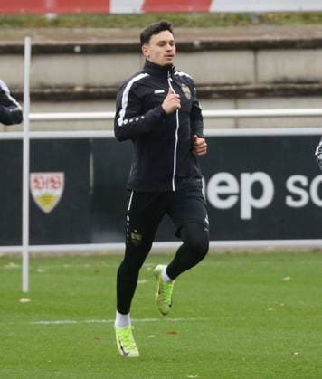 Stuttgart , Fußball Training VfB Stuttgart , Fabian Rieder