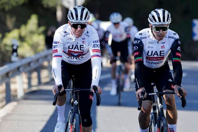 Tadej Pogacar Rides In Pre-season Tadej Pogacar is at the UAE Emirates Cycling Team pre-season training camp in Benidorm, Spain, on December 10, 2024. Benidorm Spain  Copyright: xJosexMiguelxFernandezx originalFilename:fernandezdevelascosanz-uaeemira241210_npT1y.jpg