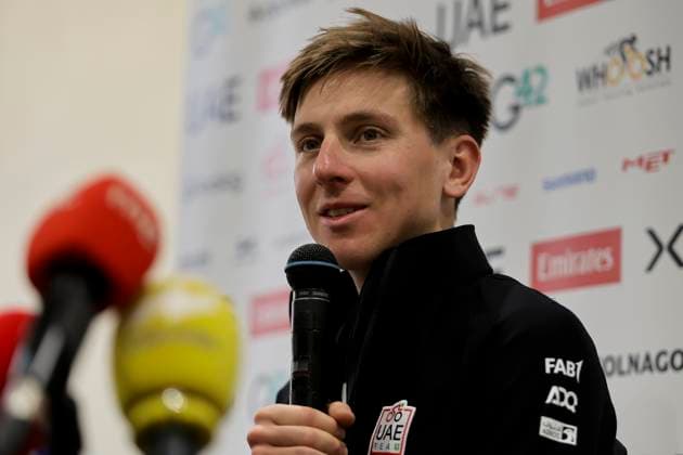 Tadej Pogacar In press conference, PK, Pressekonferenz Tadej Pogacar for the UAE Emirates Cycling Team attends a press conference after training in Benidorm, Spain, on December 10, 2024. Benidorm Spain  Copyright: xJosexMiguelxFernandezx originalFilename:fernandezdevelascosanz-uaeemira241210_npeFq.jpg