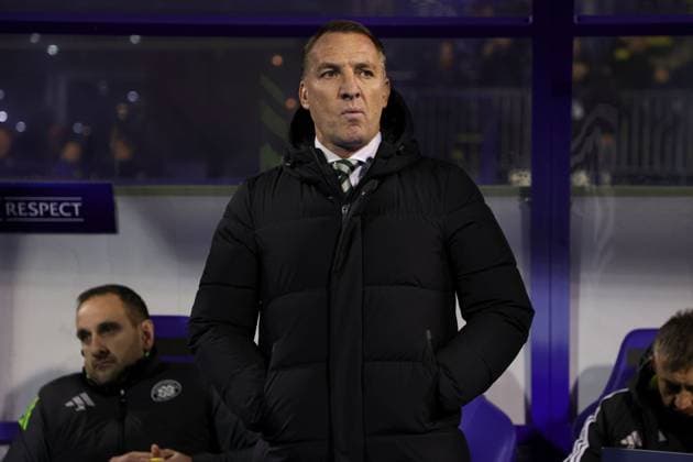 Celtic head coach Brendan Rodgers in the technical area before kick-off Dinamo Zagreb v Celtic, UEFA Champions League, Group Stage, Football, Maksimir Stadium, Zagreb, Croatia, UK - 10 Dec 2024 EDITORIAL USE ONLY No use with unauthorised audio, video, data, fixture lists, club league logos or live services. Online in-match use limited to 120 images, no video emulation. No use in betting, games or single club league player publications. Copyright: xNikolaxKrstic Shutterstockx 14984446ac