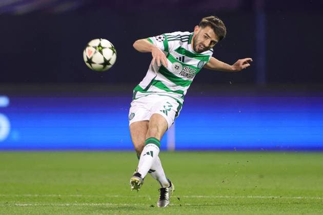 Greg Taylor of Celtic in action Dinamo Zagreb v Celtic, UEFA Champions League, Group Stage, Football, Maksimir Stadium, Zagreb, Croatia, UK - 10 Dec 2024 EDITORIAL USE ONLY No use with unauthorised audio, video, data, fixture lists, club league logos or live services. Online in-match use limited to 120 images, no video emulation. No use in betting, games or single club league player publications. Copyright: xNikolaxKrstic Shutterstockx 14984446ad