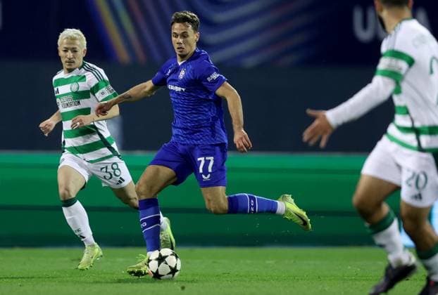GNK Dinamo v Celtic FC - UEFA Champions League 2024 25 League Phase MD6 ZAGREB, CROATIA - DECEMBER 10: Dario Spikic of Dinamo Zagreb in action during UEFA Champions League League Phase MD6 match between Dinamo Zagreb and Celtic at Stadion Maksimir on December 10, 2024 in Zagreb, Croatia.  SanjinxStrukic PIXSELL