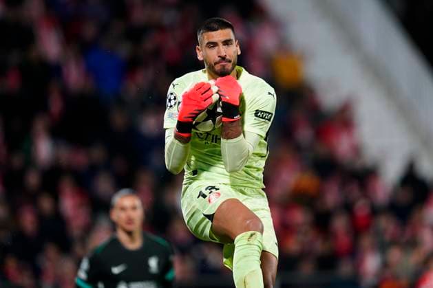 ESP: Girona FC v Liverpool FC. UEFA Champions League match. Date 6 Paulo Gazzaniga of Girona FC during the UEFA Champions League match, date 6, between Girona FC and Liverpool FC played at Montilivi Stadium on December 10 2024 in Barcelona Spain. kpng Copyright: xSergioxRuizx xImagox PS_241210_GIR_LIV_034