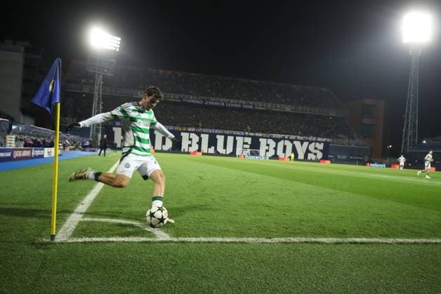 GNK Dinamo v Celtic FC - UEFA Champions League 2024 25 League Phase MD6 ZAGREB, CROATIA - DECEMBER 10: Paulo Bernardo of Celtic in action during UEFA Champions League League Phase MD6 match between Dinamo Zagreb and Celtic at Stadion Maksimir on December 10, 2024 in Zagreb, Croatia.  GoranxStanzl PIXSELL