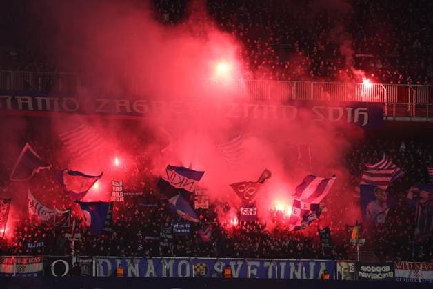 GNK Dinamo v Celtic FC - UEFA Champions League 2024 25 League Phase MD6 ZAGREB, CROATIA - DECEMBER 10: Fans lit flares on the stands during UEFA Champions League League Phase MD6 match between Dinamo Zagreb and Celtic at Stadion Maksimir on December 10, 2024 in Zagreb, Croatia.  GoranxStanzl PIXSELL