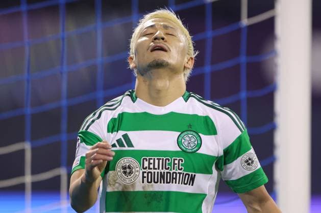 Daizen Maeda of Celtic shows a look of dejection Dinamo Zagreb v Celtic, UEFA Champions League, Group Stage, Football, Maksimir Stadium, Zagreb, Croatia, UK - 10 Dec 2024 EDITORIAL USE ONLY No use with unauthorised audio, video, data, fixture lists, club league logos or live services. Online in-match use limited to 120 images, no video emulation. No use in betting, games or single club league player publications. Copyright: xNikolaxKrstic Shutterstockx 14984446cq