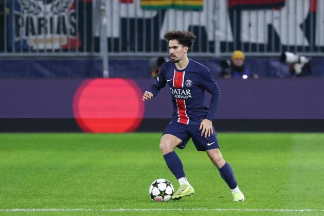 SOCCER - UEFA CL, RBS vs PSG SALZBURG,AUSTRIA,10.DEC.24 - SOCCER - UEFA Champions League, Red Bull Salzburg vs Paris Saint German. Image shows Vitinha (PSG).  GEPAxpictures xDavidxGeieregger