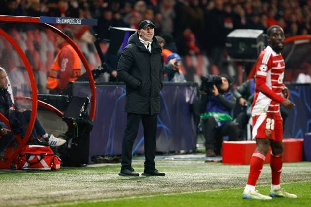GUINGAMP, 10-12-2024. Stade de Roudourou. UEFA Champions League season 2024 25, match between PSV and Stade Brest 29, Stade Brest trainer Eric Roy Brest - PSV  x26976999x Copyright: