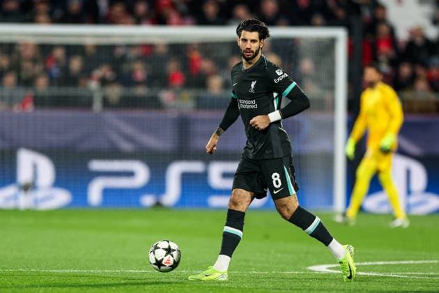 Girona, Spain, October 22nd 2024: Dominik Szoboszlai (8 Liverpool FC) in action during the UEFA Champions League football match between Girona FC and Liverpool FC at the Montilivi Stadium in Girona, Spain (Judit Cartiel SPP) Copyright: xJuditxCartielx xSPPx spp-en-JuCaSp-JUCA9937