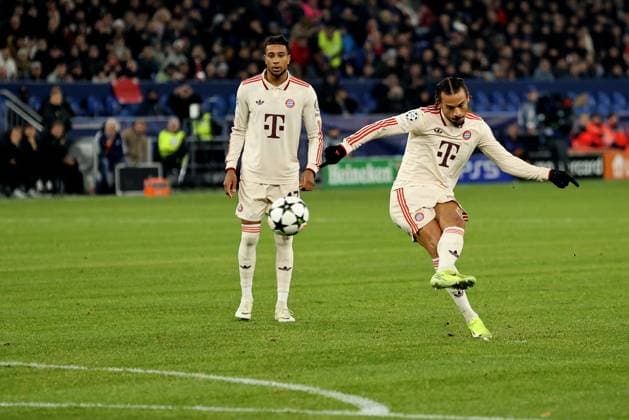 Leroy Sane (FC Bayern München) beim Spiel der Champions League (Saison 2024 25) Schachtar Donezk - FC Bayern München Copyright: Thomas Pakusch