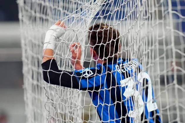 Atalanta s Mateo Retegui during the Uefa Champions League soccer match between Atalanta BC and Real Madrid at Gewiss Stadium in Bergamo, north Italy - Tuesday , December 10 , 2024. - Soccer .  Copyright: xSpada LaPressex