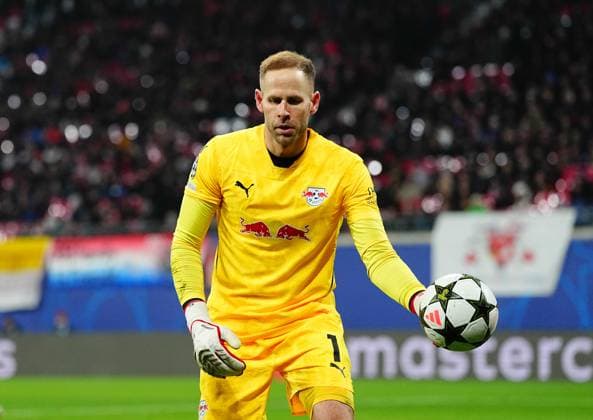 December 10 2024: Peter Gulacsi of RB Leipzig controls the ball during a Champions League Group Phase day 6 game, RB Leipzig vs Aston Villa, at Red Bull Arena, Leipzig, Germany. CSM Leipzig Germany - ZUMAc04_ 20241210_zma_c04_055 Copyright: xUlrikxPedersenx