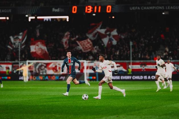UEFA Champions League : FC Salzburg - Paris Saint Germain SALZBURG, DECEMBER 10:Dorgeles Nene of FC Salzburg in action during the UEFA Champions League league phase match FC Salzburg vs. Paris Saint Germain on December 10, 2024 in Salzburg, Austria. Copyright: xAndreasxSchaadx-xFCxRedxBullxSalzburgx _AS18300LR