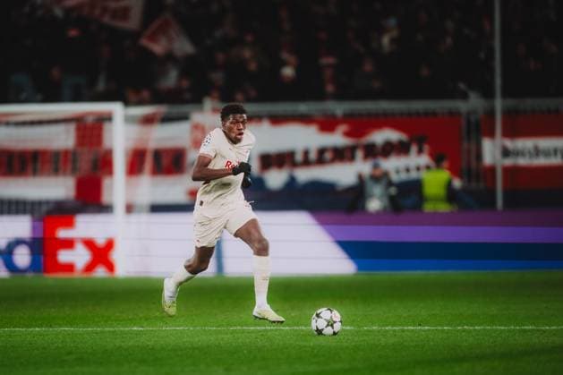 UEFA Champions League : FC Salzburg - Paris Saint Germain SALZBURG, DECEMBER 10: Lucas Gourna-Douath of FC Salzburg in action during the UEFA Champions League league phase match FC Salzburg vs. Paris Saint Germain on December 10, 2024 in Salzburg, Austria. Copyright: xAndreasxSchaadx-xFCxRedxBullxSalzburgx _AS23320LR