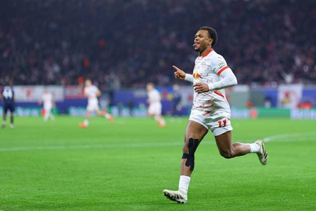 2024.12.10 Lipsk pilka nozna UEFA Liga Mistrzow sezon 2024 2025 RB Lipsk - Aston Villa FC N z bramka gol radosc na 1-1 Lois Openda Foto Pawel Andrachiewicz PressFocus 2024.12.10 Leipzig Football - UEFA Champions League season 2024 2025 RB Leipzig - Aston Villa FC bramka gol radosc na 1-1 Lois Openda Credit: Pawel Andrachiewicz PressFocus NEWSPIX.PL --- newspix.pl POLAND OUT! 