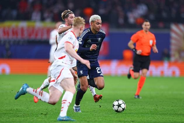 2024.12.10 Lipsk pilka nozna UEFA Liga Mistrzow sezon 2024 2025 RB Lipsk - Aston Villa FC N z Morgan Rogers Foto Pawel Andrachiewicz PressFocus 2024.12.10 Leipzig Football - UEFA Champions League season 2024 2025 RB Leipzig - Aston Villa FC Morgan Rogers Credit: Pawel Andrachiewicz PressFocus NEWSPIX.PL --- newspix.pl POLAND OUT! 