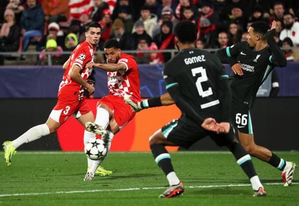 Girona FC v Liverpool FC - UEFA Champions League 2024 25 League Phase MD6 Arnaut Danjuma plays during the match between Girona FC and Liverpool FC, corresponding to week 6 of the League Stage of the UEFA Champions League, at the Montilivi Stadium in Girona, Spain, on December 10, 2024. Barcelona Spain  Copyright: xUrbanandsportx originalFilename:urbanandsport-gironafc241210_npuMU.jpg