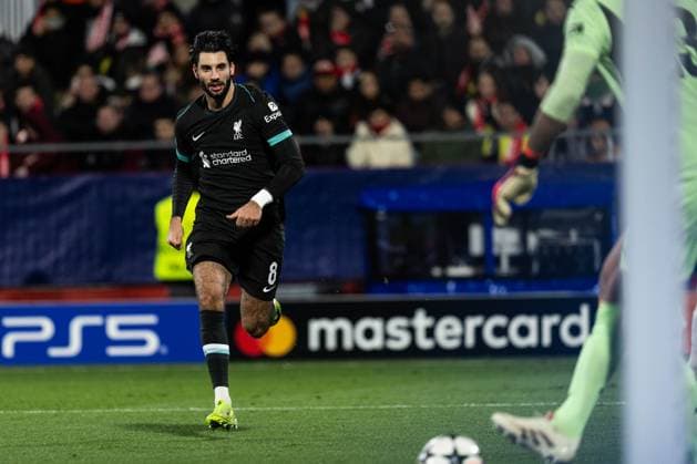 December 10, 2024, Barcelona, Barcelona, Spain: Szobozlai of Liverpool seen in action during the match of matchday 2 to UEFA Champions League between Girona F.C and Liverpool F.C at Estadi Montilivi. Finals score; Girona F.C : Liverpool F.C Barcelona Spain - ZUMAs316 20241210_znp_s316_089 Copyright: xMartixSeguraxRamonedax