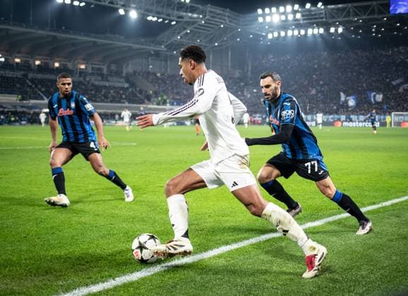Atalanta vs Real Madrid Bellingham (Real Madrid) in action during the game against Atalanta valid for Champions League at the Geiss stadium, in Bergamo, today December 10, 2024. Copyright: xx NOG_4176