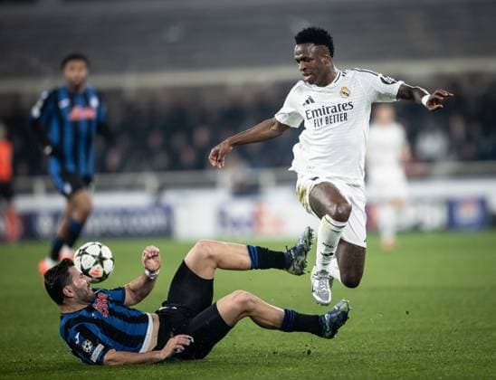 Atalanta vs Real Madrid Vini Jr (Real Madrid) in action during the game against Atalanta valid for Champions League at the Geiss stadium, in Bergamo, today December 10, 2024. Copyright: xx _RR_2199