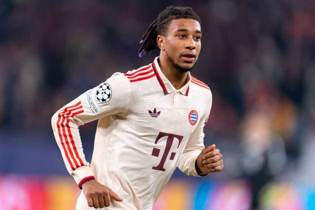 2024-12-10 FC Shakhtar Donetsk v FC Bayern Munchen - UEFA Champions League 2024 25 League Phase MD6 GELSENKIRCHEN, GERMANY - DECEMBER 10: Michael Olise of FC Bayern Munchen looks on during the UEFA Champions League 2024 25 League Phase MD6 match between FC Shakhtar Donetsk and FC Bayern Munchen at Arena AufSchalke on December 10, 2024 in Gelsenkirchen, Germany. (Photo by Joris Verwijst BSR Agency) Gelsenkirchen Germany Content not available for redistribution in The Netherlands directly or indirectly through any third parties. Copyright: xBSRxAgencyx