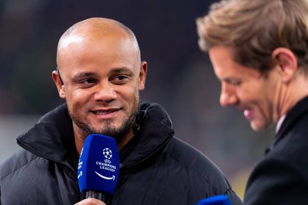 2024-12-10 FC Shakhtar Donetsk v FC Bayern Munchen - UEFA Champions League 2024 25 League Phase MD6 GELSENKIRCHEN, GERMANY - DECEMBER 10: Coach Vincent Kompany of FC Bayern Munchen during the UEFA Champions League 2024 25 League Phase MD6 match between FC Shakhtar Donetsk and FC Bayern Munchen at Arena AufSchalke on December 10, 2024 in Gelsenkirchen, Germany. (Photo by Joris Verwijst BSR Agency) Gelsenkirchen Germany Content not available for redistribution in The Netherlands directly or indirectly through any third parties. Copyright: xBSRxAgencyx
