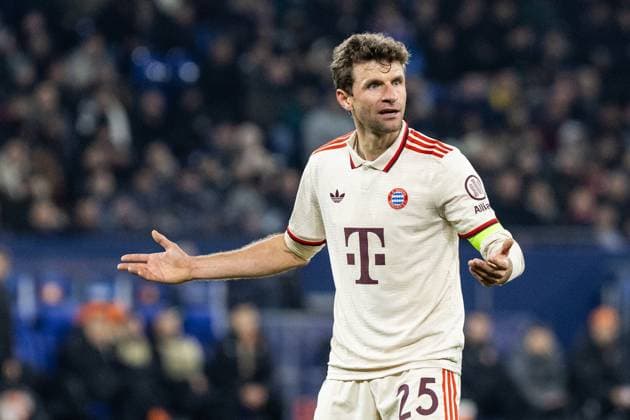 UEFA Champions League: FC Shakhtar Donetsk - FC Bayern München; 10.12.2024 Thomas Müller (FC Bayern München, 25) UEFA Champions League: FC Shakhtar Donetsk - FC Bayern München; Arena AufSchalke, Gelsenkirchen; 10.12.2024 Copyright: xBEAUTIFULxSPORTS Buriakovx