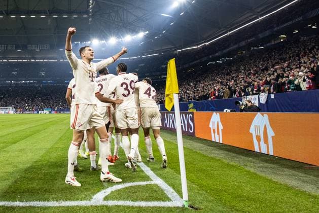 UEFA Champions League: FC Shakhtar Donetsk - FC Bayern München; 10.12.2024 Jubel zum 1:5 durch Michael Olise (FC Bayern München, 17) UEFA Champions League: FC Shakhtar Donetsk - FC Bayern München; Arena AufSchalke, Gelsenkirchen; 10.12.2024 Copyright: xBEAUTIFULxSPORTS Buriakovx