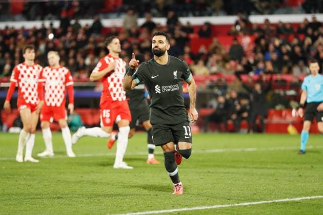 Mohamed Salah (Liverpool), DECEMBER 10, 2024 - Football Soccer : Salah celebrate after his goal during UEFA Champions League League phase match day 6 between Girona FC 0-1 Liverpool FC at the Estadi Municipal de Montilivi in Girona, Spain. Noxthirdxpartyxsales  (275846361)