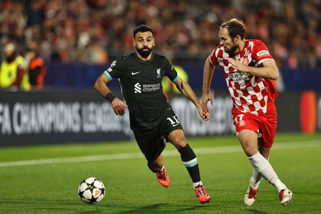 Mohamed Salah (Liverpool), DECEMBER 10, 2024 - Football Soccer : UEFA Champions League League phase match day 6 between Girona FC 0-1 Liverpool FC at the Estadi Municipal de Montilivi in Girona, Spain. Noxthirdxpartyxsales  (275846376)