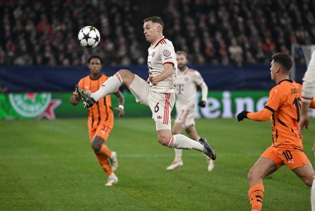 Joshua Kimmich (Bayern Muenchen) 10.12.2024, Fussball UEFA Champions League 2024 25, 6. Spieltag in Gelsenkirchen, Schachtar Donezk - FC Bayern München 1:5 Gelsenkirchen Veltins Arena Nordrhein Westfalen Deutschland