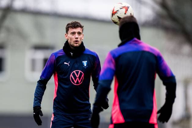 241211 Colin Rösler of Malmö FF during a UEFA Europa League training session on December 11, 2024 in Malmö. Photo: Petter Arvidson BILDBYRAN kod PA PA0938 fotboll football soccer fotball uefa europa league träning practice training malmö ff bbeng Copyright: PETTERxARVIDSON BB241211PA007