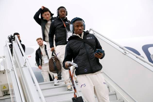 Slavia Praha v RSC Anderlecht - UEFA Europa League Media Activities 11 12 2024 PRAGUE, CZECH REPUBLIC - DECEMBER 11 : N Diaye Moussa defender of RSC Anderlecht pictured during arrival at the airport of Prague prior the UEFA Europa League 2024 25 League Phase MD6 match between Slavia Praha and RSC Anderlecht on December 11, 2024 in Prague, Czech Republic, 11 12 2024 Prague Czech Republic  Copyright: xJanxDexMeuleneirx