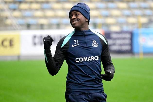 Royale Union Saint-Gilloise v Nice - UEFA Europa League Media Activities 11 12 2024 BRUSSELS, BELGIUM - DECEMBER 11 : Sadiki Noah defender of Royale Union Saint-Gilloise pictured during a training session ahead of the UEFA Europa League 2024 25 League Phase MD6 match between Royale Union Saint-Gilloise and Nice on December 11, 2024 in Brussels, Belgium, 11 12 2024 Brussels Belgium  Copyright: xPeterxDexVoechtx