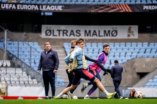 241211 Colin Rösler of Malmö FF during a UEFA Europa League training session on December 11, 2024 in Malmö. Photo: Petter Arvidson BILDBYRAN kod PA PA0938 fotboll football soccer fotball uefa europa league träning practice training malmö ff bbeng Copyright: PETTERxARVIDSON BB241211PA063