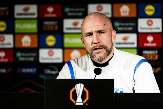 241211 Head coach Henrik Rydström of Malmö FF during a UEFA Europa League press conference, PK, Pressekonferenz on December 11, 2024 in Malmö. Photo: Petter Arvidson BILDBYRAN kod PA PA0939 fotboll football soccer fotball uefa europa league presskonferens press conference malmö ff bbeng Copyright: PETTERxARVIDSON BB241211PA082