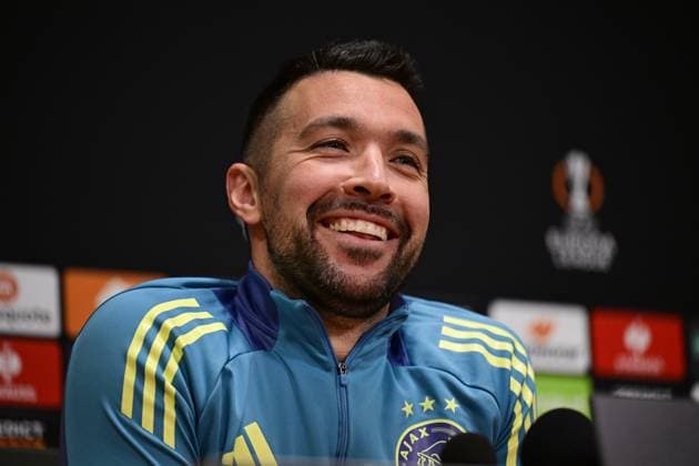 AMSTERDAM - Ajax coach Francesco Farioli during the press conference, PK, Pressekonferenz prior to the Europa League match against SS Lazio Roma at the Johan Cruijff ArenA on Dec. 11, 2024 in Amsterdam, Netherlands. ANP OLAF CRACK UEFA Europa League 2024 25 xVIxANPxSportx xxANPxIVx 515456927 originalFilename: 515456927.jpg