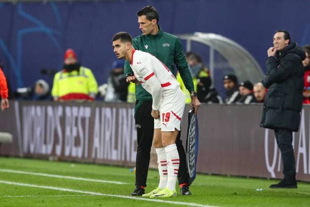 Einwechslung - Andre Silva (RB Leipzig,19) - Champions League Ligaphase Saison 2024-2025 RB Leipzig vs. Aston Villa in der Red Bull Arena in Leipzig - Fussball,Deutschland,Mann,Männer,10.12.2024