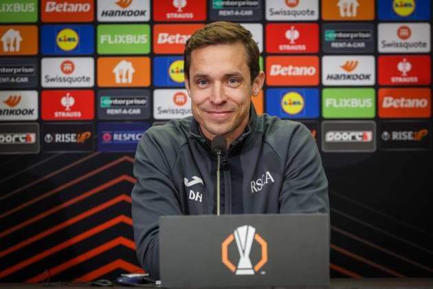 Anderlecht s head coach David Hubert pictured during a press conference, PK, Pressekonferenz of Belgian soccer team RSC Anderlecht, Wednesday 11 December 2024 in Prague, Czech Republic. Tomorrow, Anderlecht will play Czech Slavia Praha on day 6 8 of the group stage of the UEFA Europa League tournament. VIRGINIExLEFOUR  x107969715x