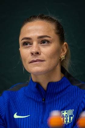 241211 Fridolina Rolfö of FC Barcelona, Barca gives a press conference, PK, Pressekonferenz on December 11, 2024 in Stockholm. Photo: Michael Campanella BILDBYRAN COP 313 MC0118 fotboll football soccer fotball damn uefa womens champions league barcelona femini press conference training bbeng Copyright: MICHAELxCAMPANELLA BB241211MC001