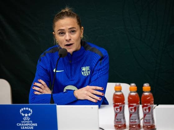 241211 Fridolina Rolfö of FC Barcelona, Barca gives a press conference, PK, Pressekonferenz on December 11, 2024 in Stockholm. Photo: Michael Campanella BILDBYRAN COP 313 MC0118 fotboll football soccer fotball damn uefa womens champions league barcelona femini press conference training bbeng Copyright: MICHAELxCAMPANELLA BB241211MC014