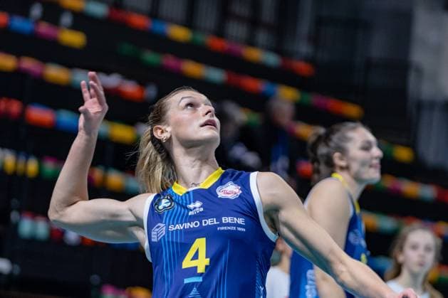 Britt Herbots (Savino Del Bene Scandicci) during Savino del Bene Scandicci vs Allianz MTV Stuttgart, CEV Champions League Women volleyball match in Firenze , Italy, December 11 2024  Copyright: xSaraxEsposito IPAxSportx xipa-agency.netx xx IPA_52319863 IPA_Agency_IPA52319863